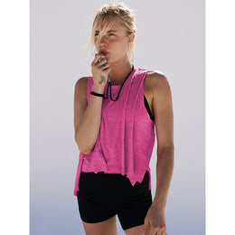 Fuchsia Round Neck Sleeveless Top