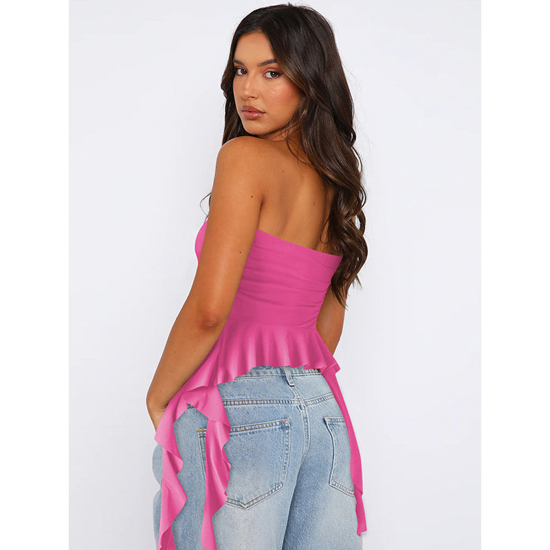 Fuchsia Off Shoulder Tube Top