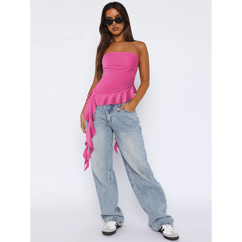 Fuchsia Off Shoulder Tube Top