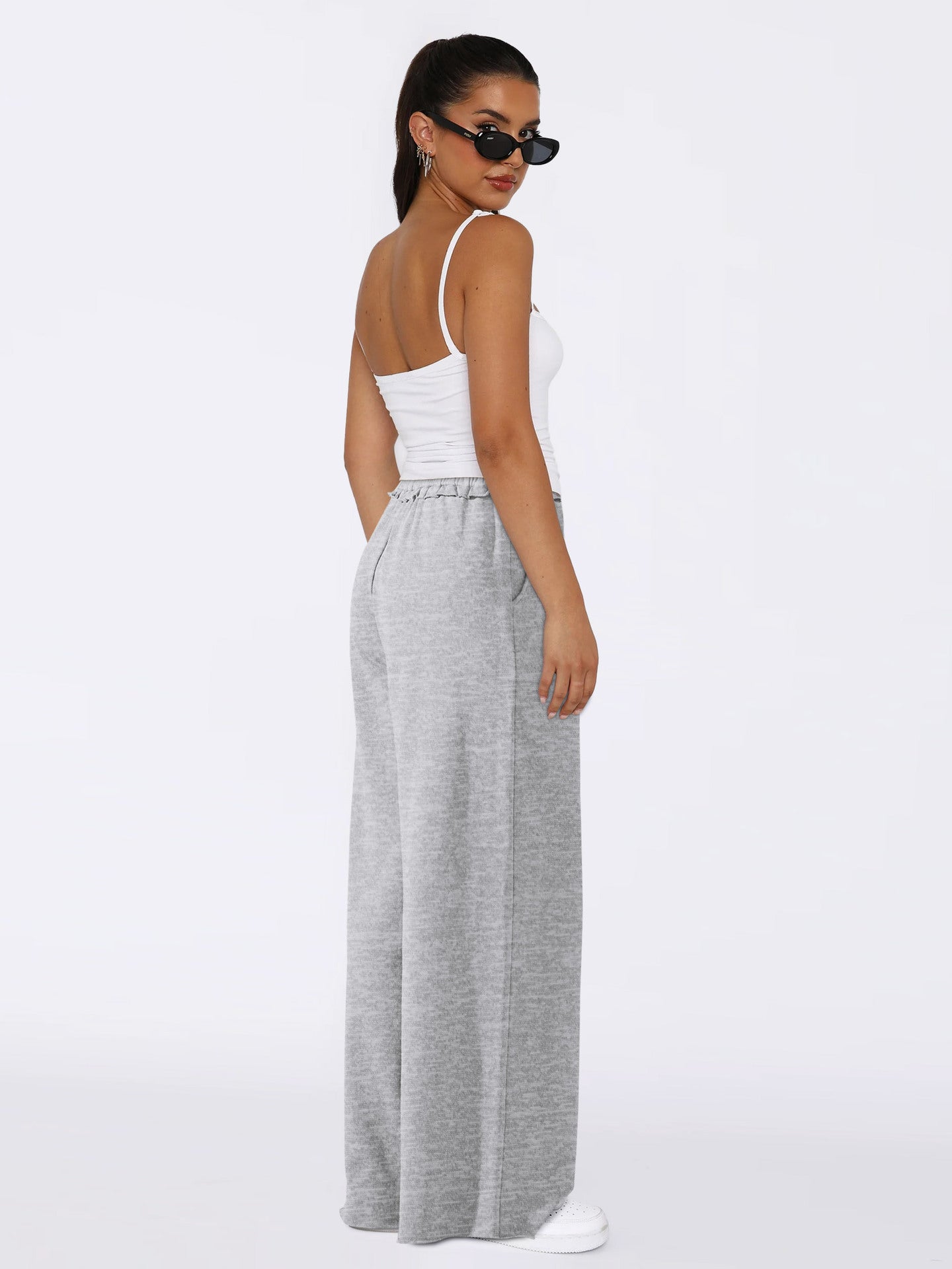 Women Loose Fit High-Rise Easy Wash Pleated Trousers