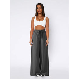 Women Loose Fit High-Rise Wide Leg Trousers