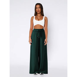 Women Loose Fit High-Rise Pleated Trousers