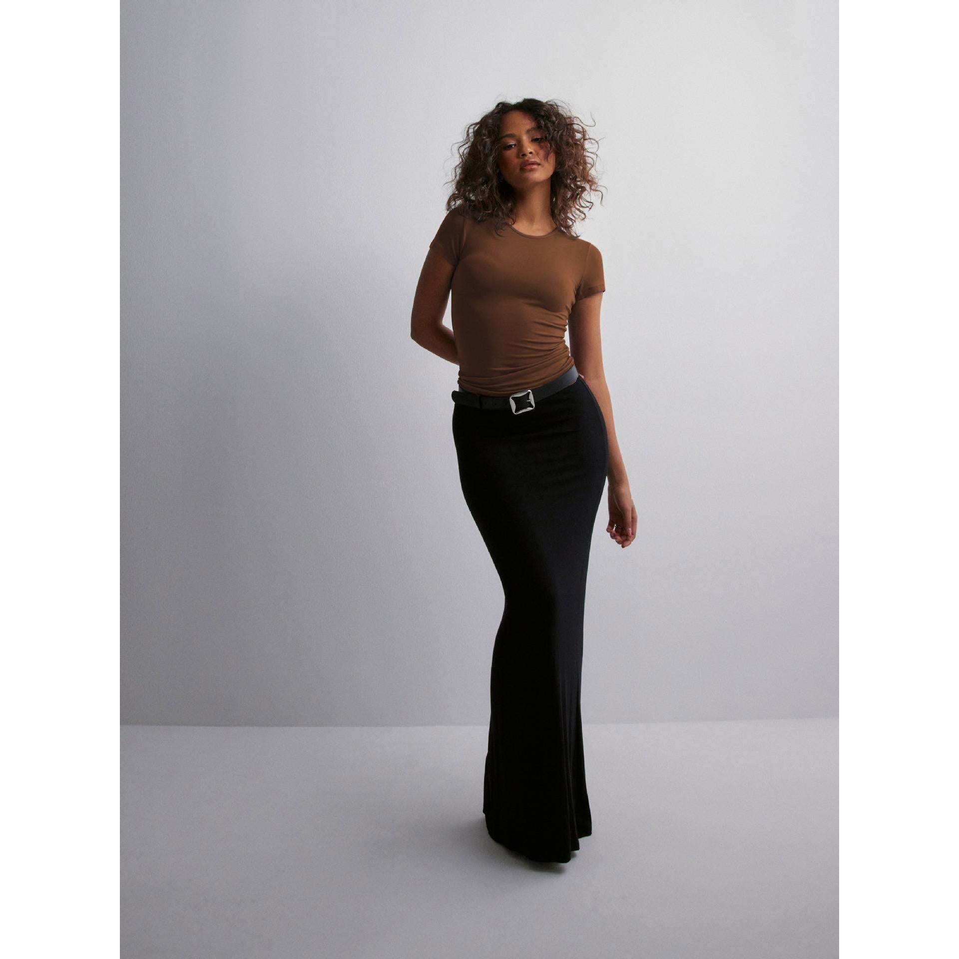 Women Solid High Neck Top