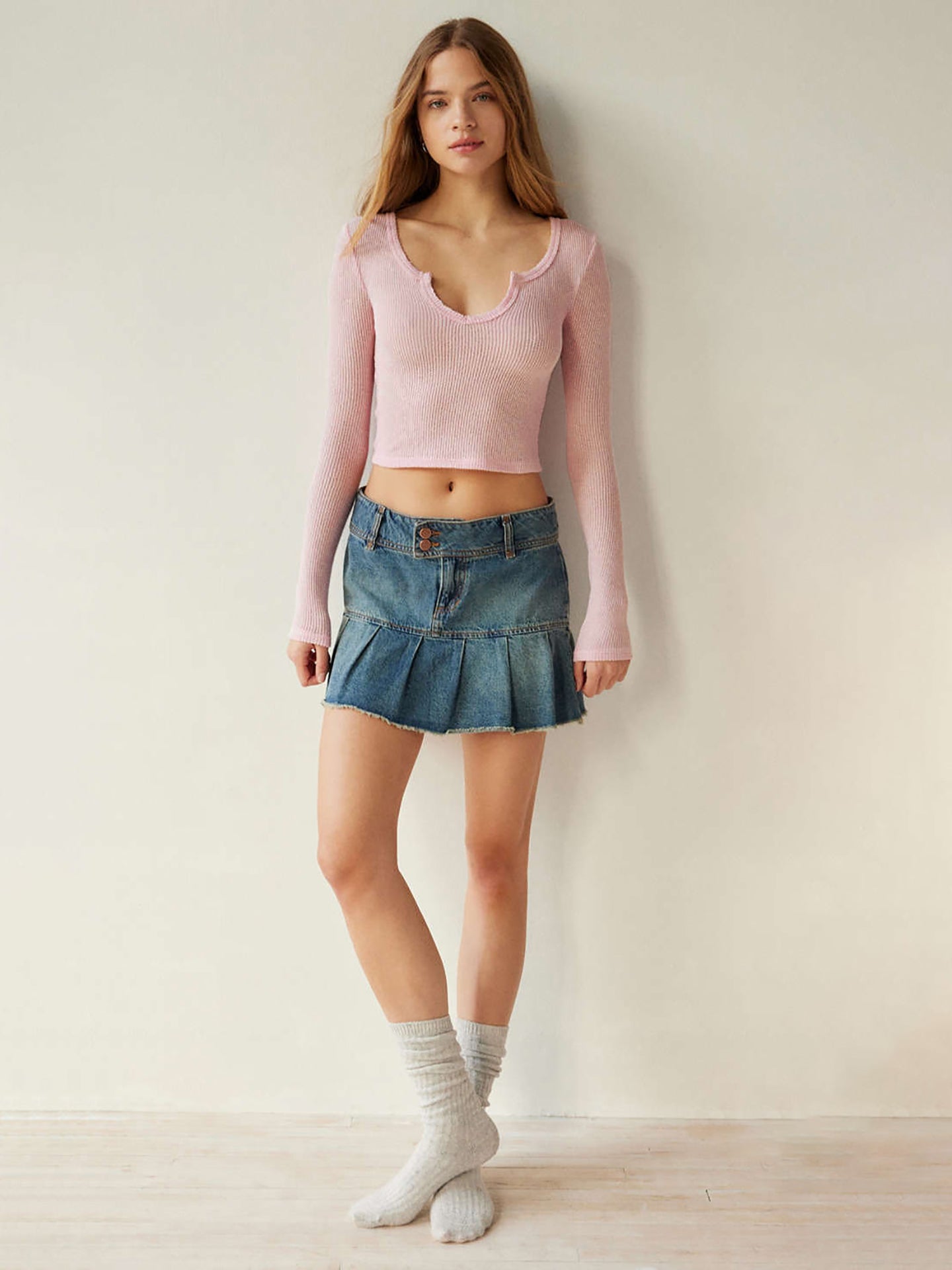 Women Self Design Scoop Neck Top