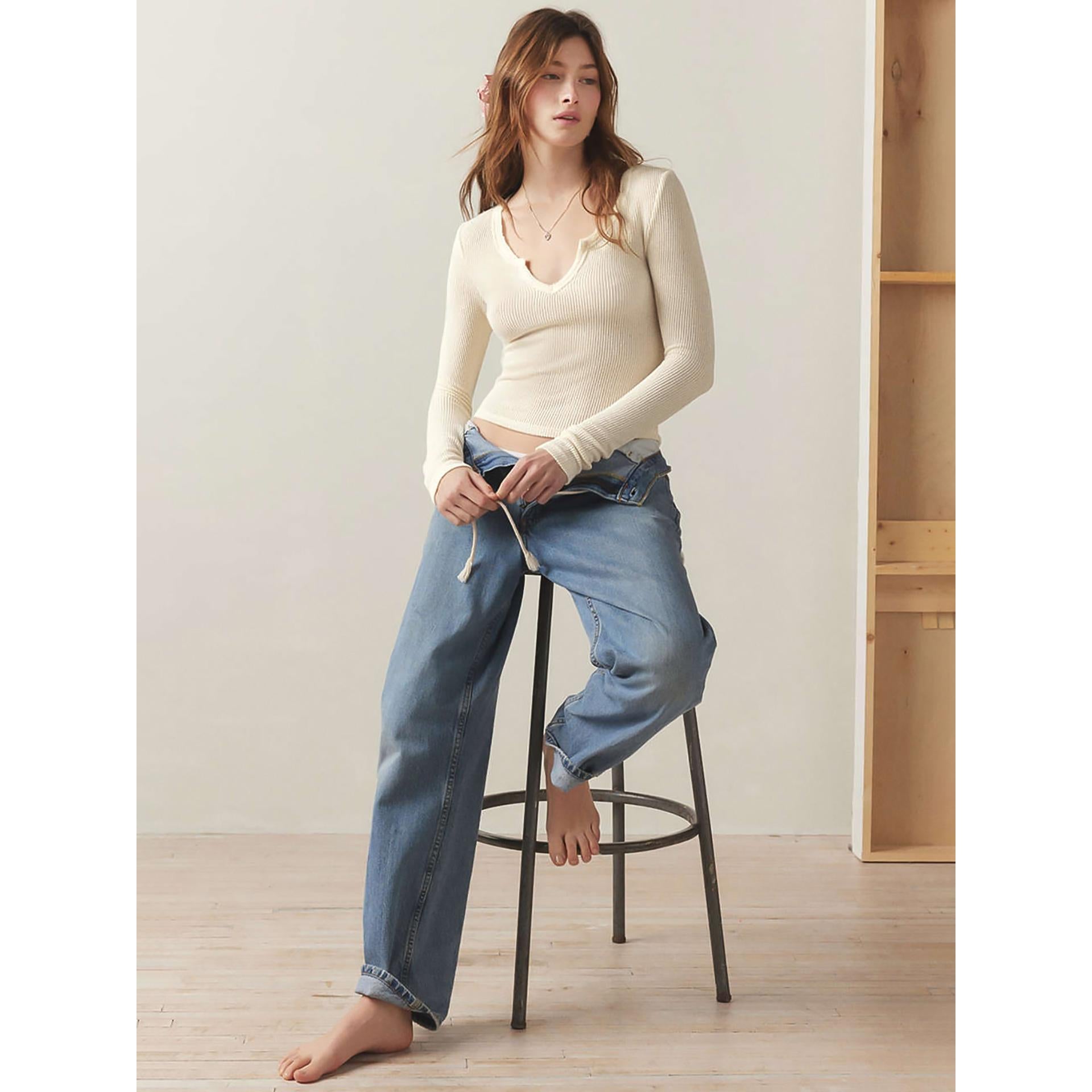Women Self Design Scoop Neck Top