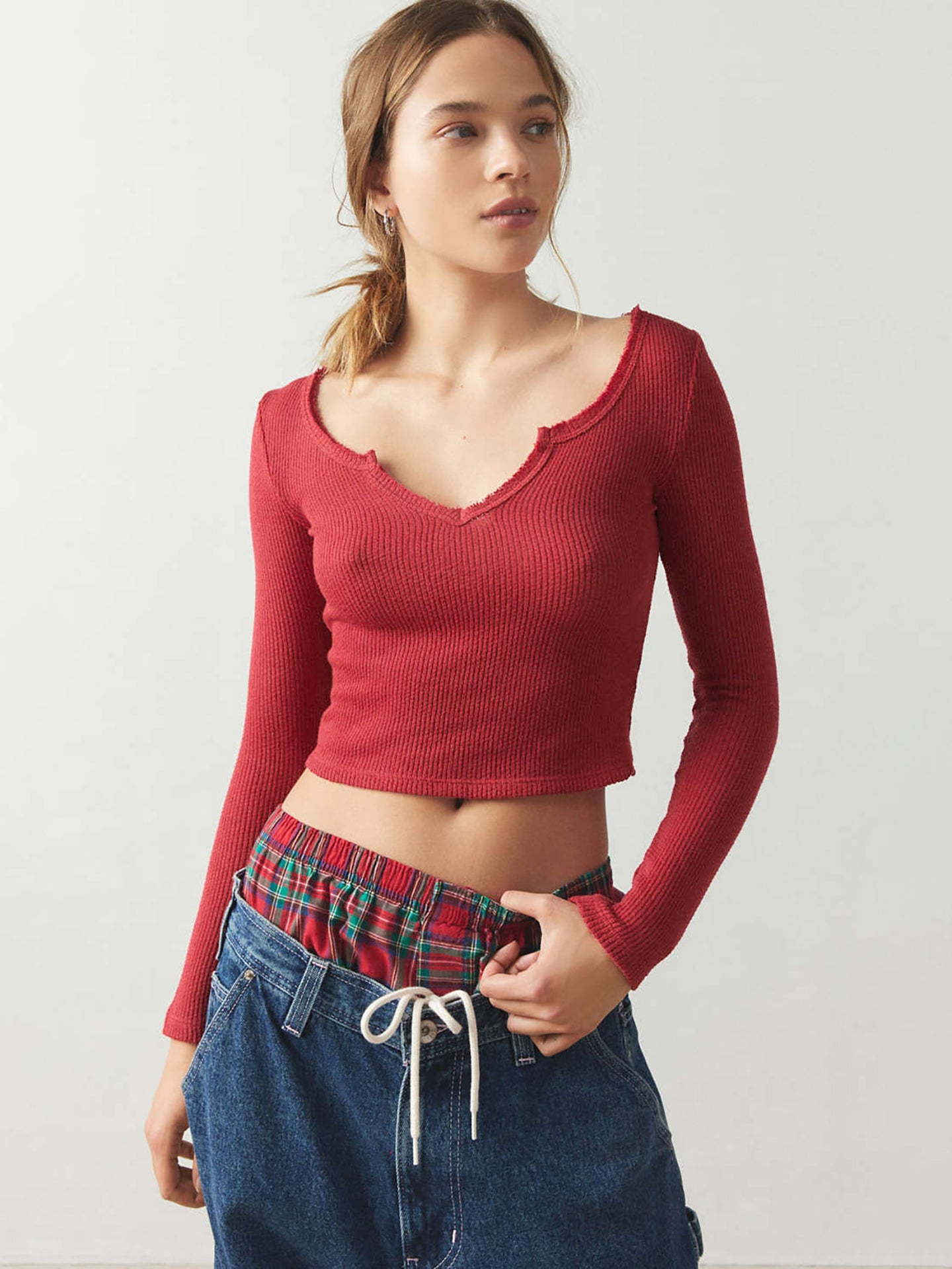 Women Self Design Scoop Neck Top
