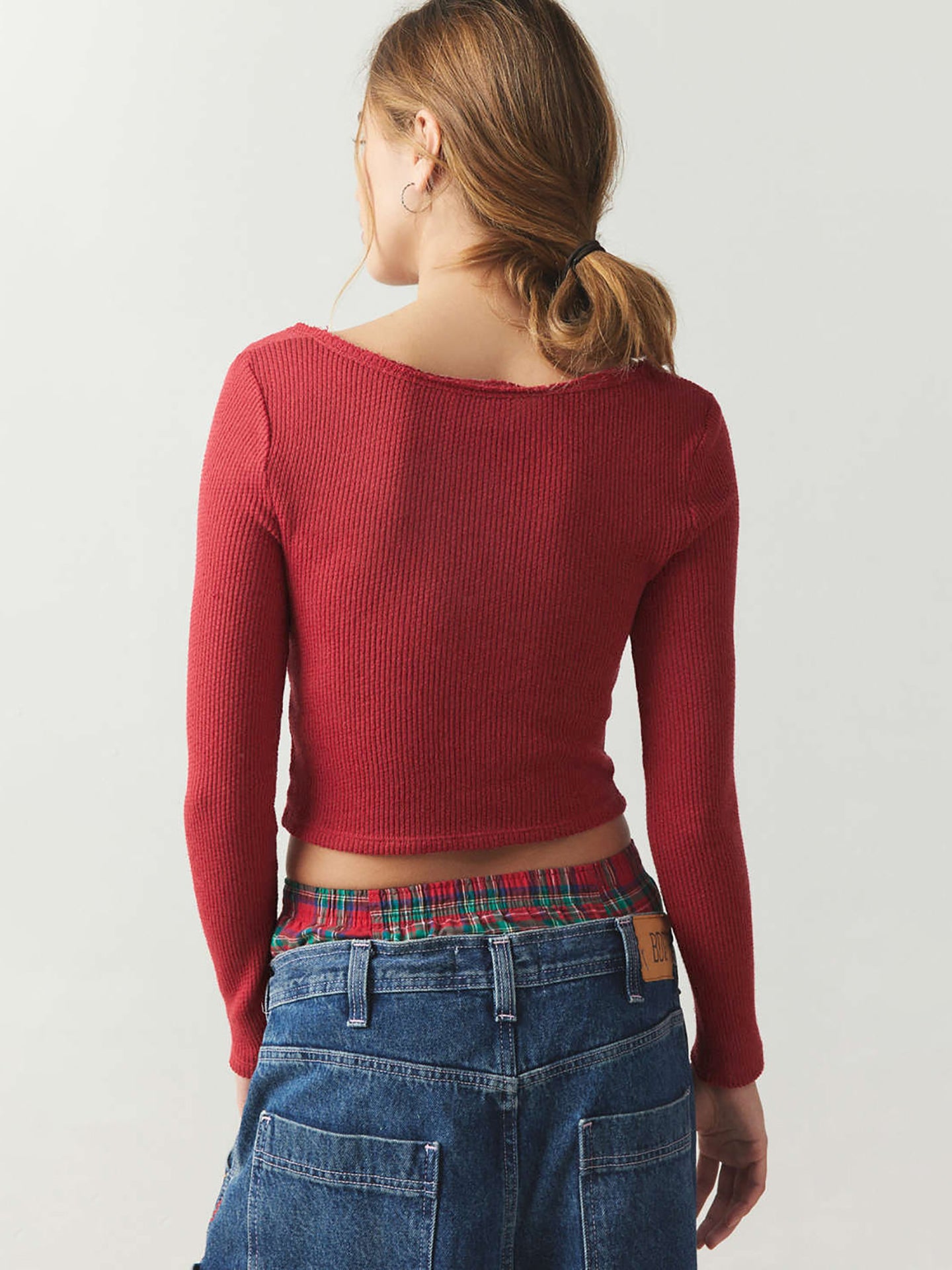 Women Self Design Scoop Neck Top