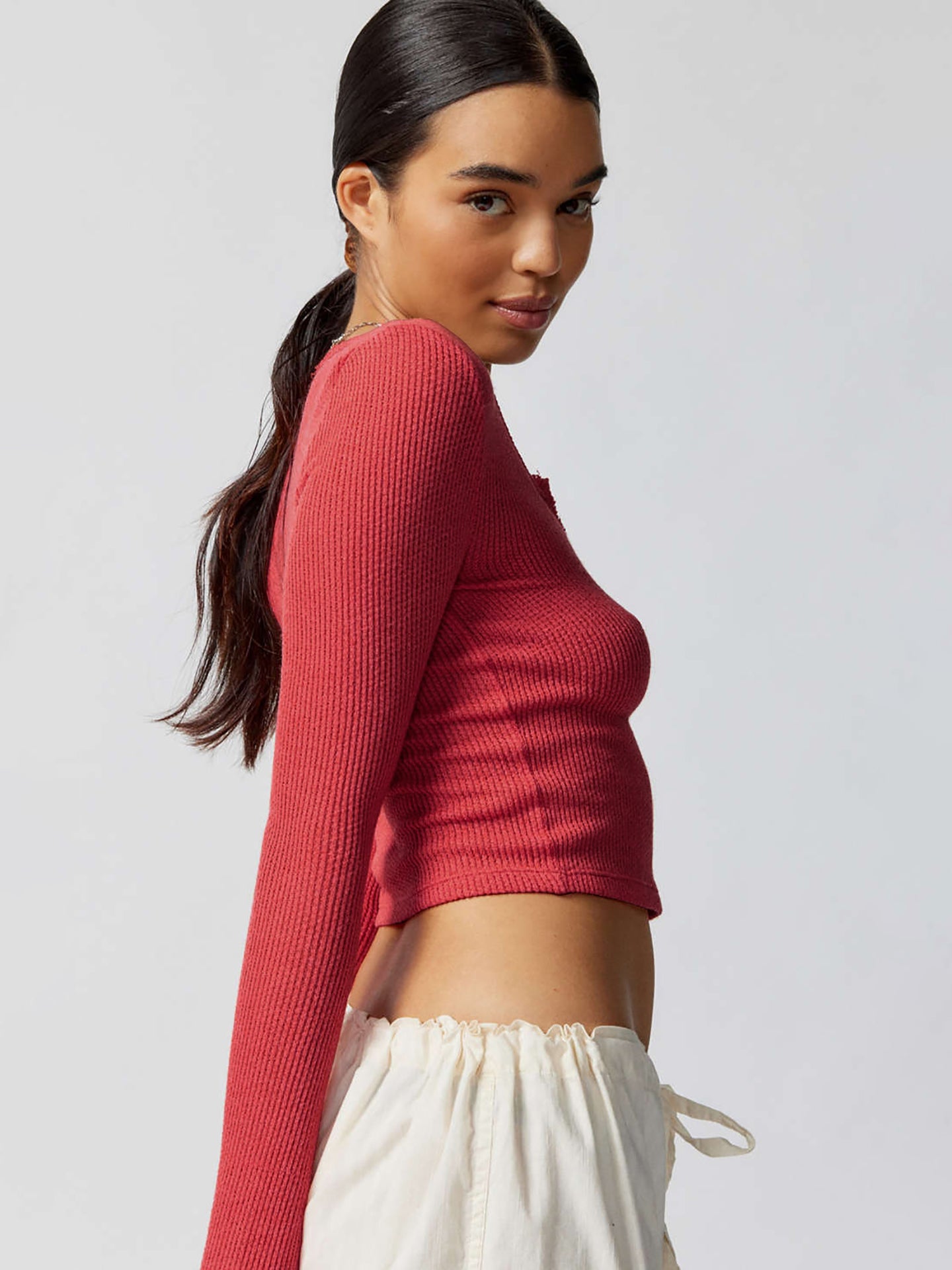 Women Self Design Scoop Neck Top