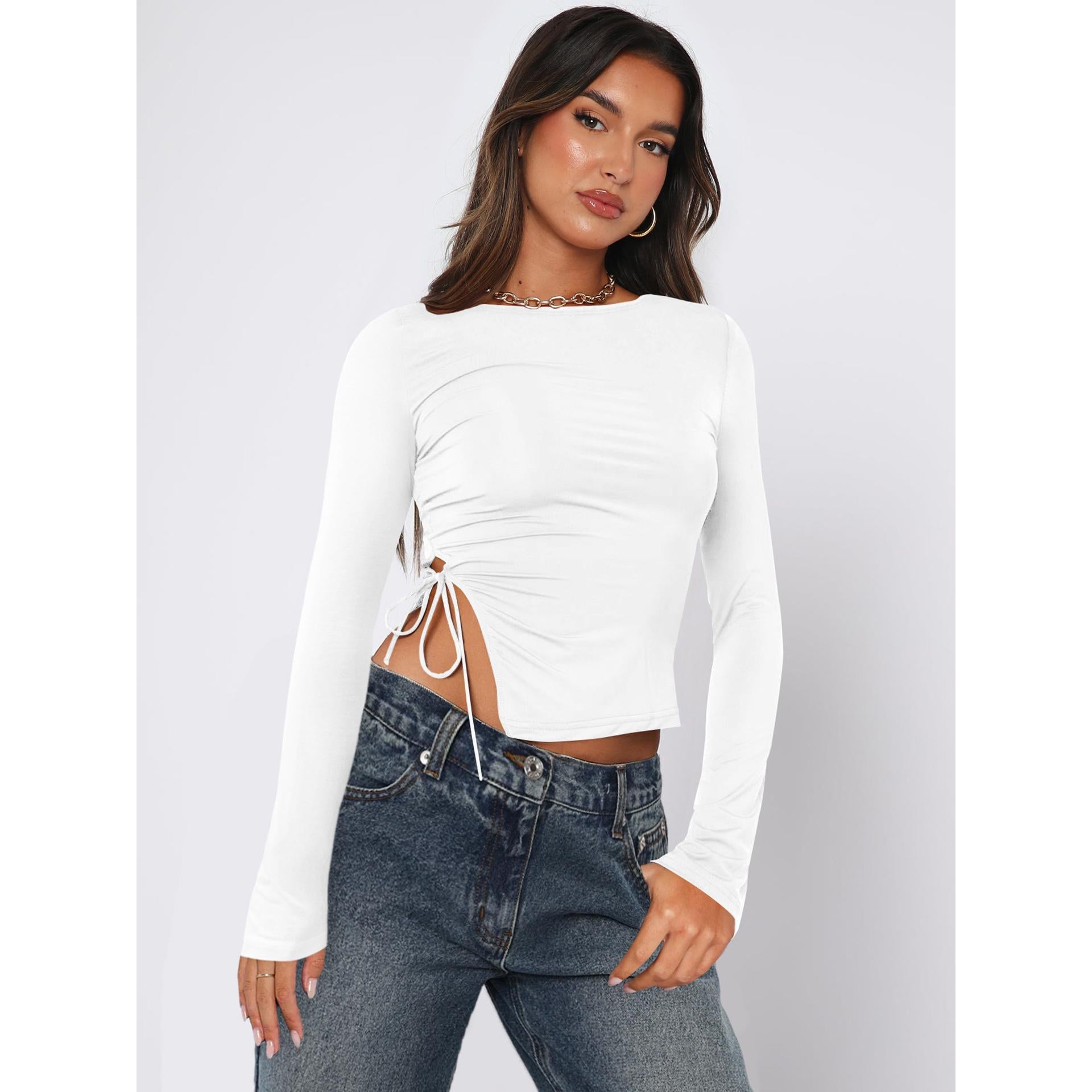 Women Solid Boat Neck Top