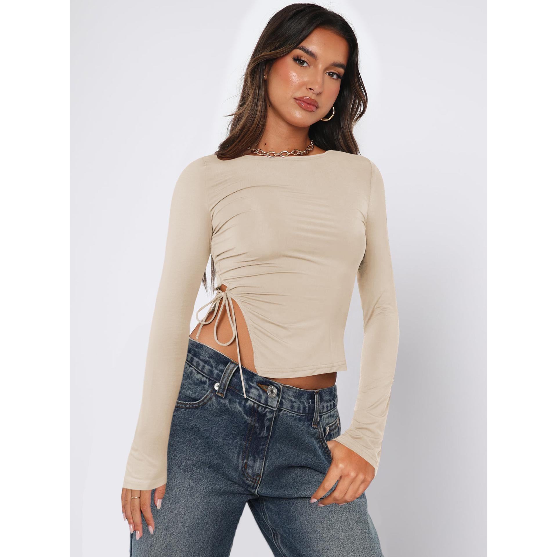 Women Solid Boat Neck Top