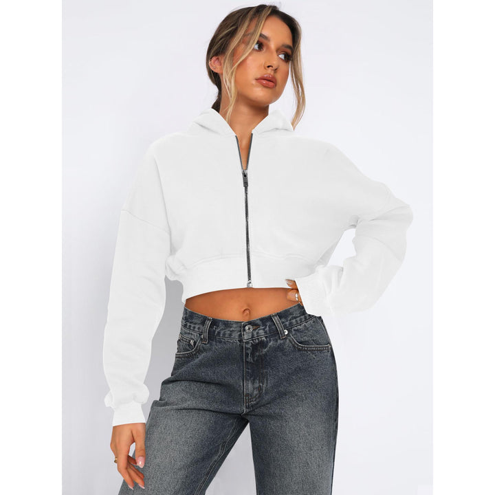 Women Lightweight Crop Open Front Jacket