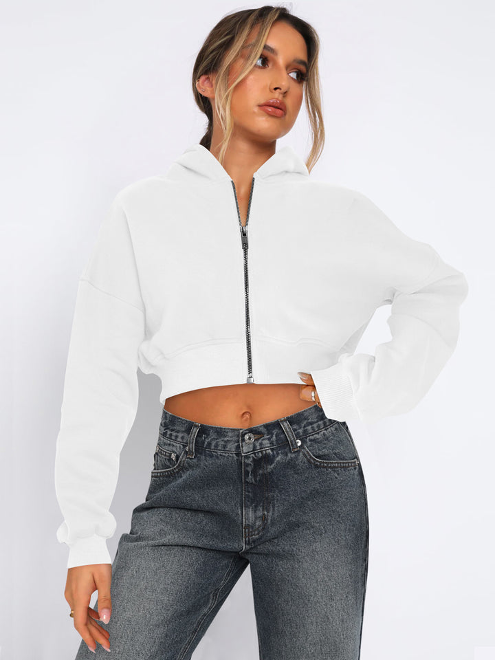 Women Lightweight Crop Open Front Jacket