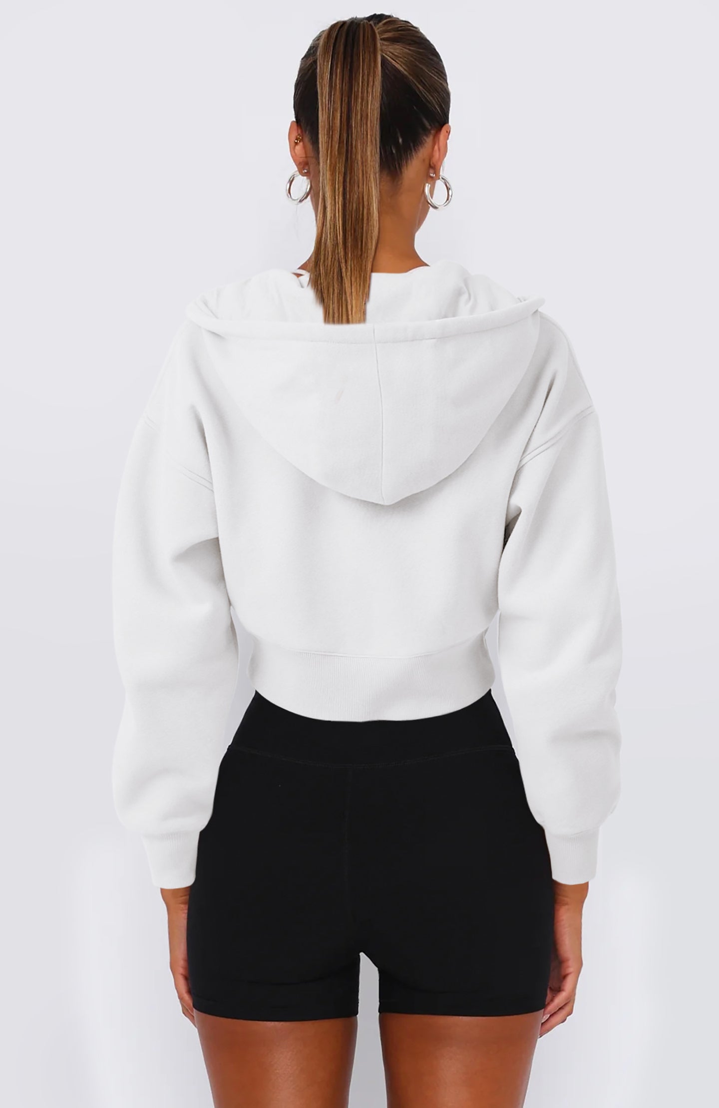 Women Lightweight Crop Open Front Jacket
