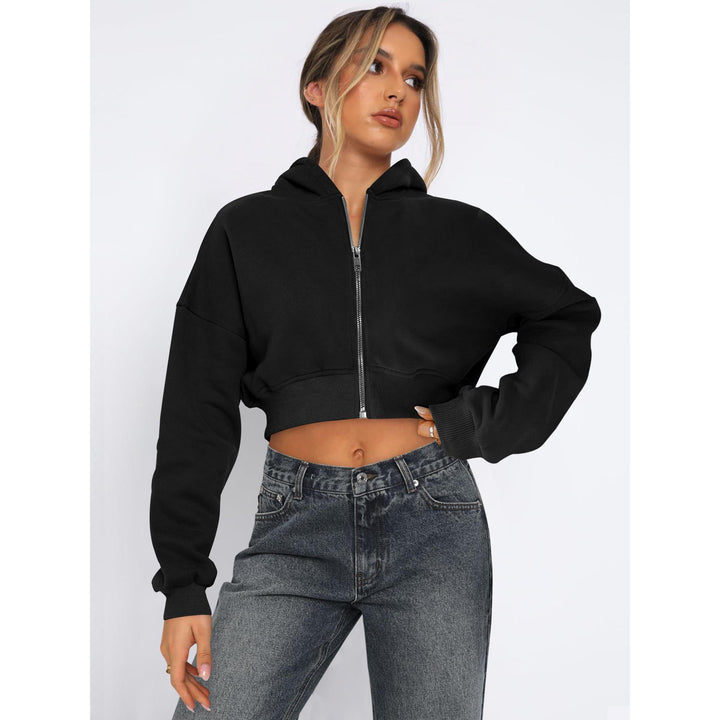 Women Lightweight Crop Open Front Jacket