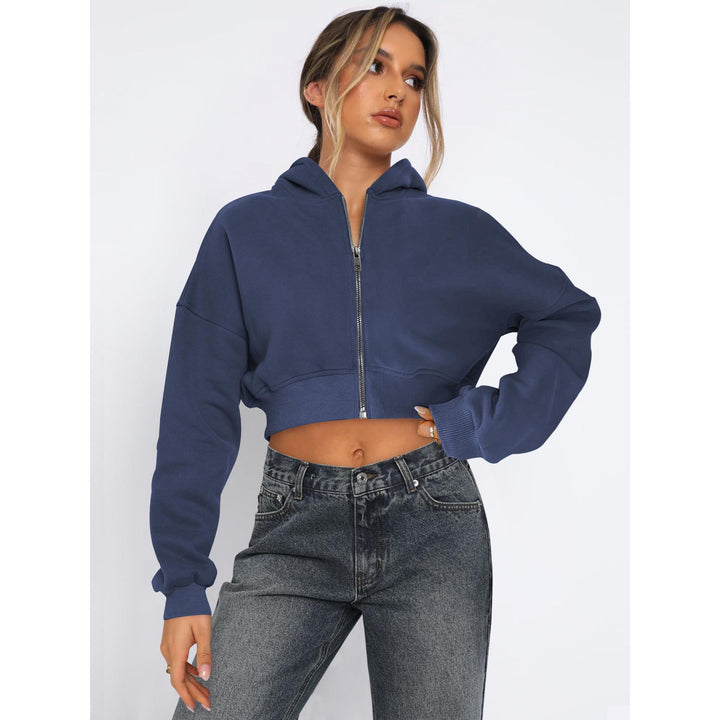 Women Lightweight Crop Open Front Jacket