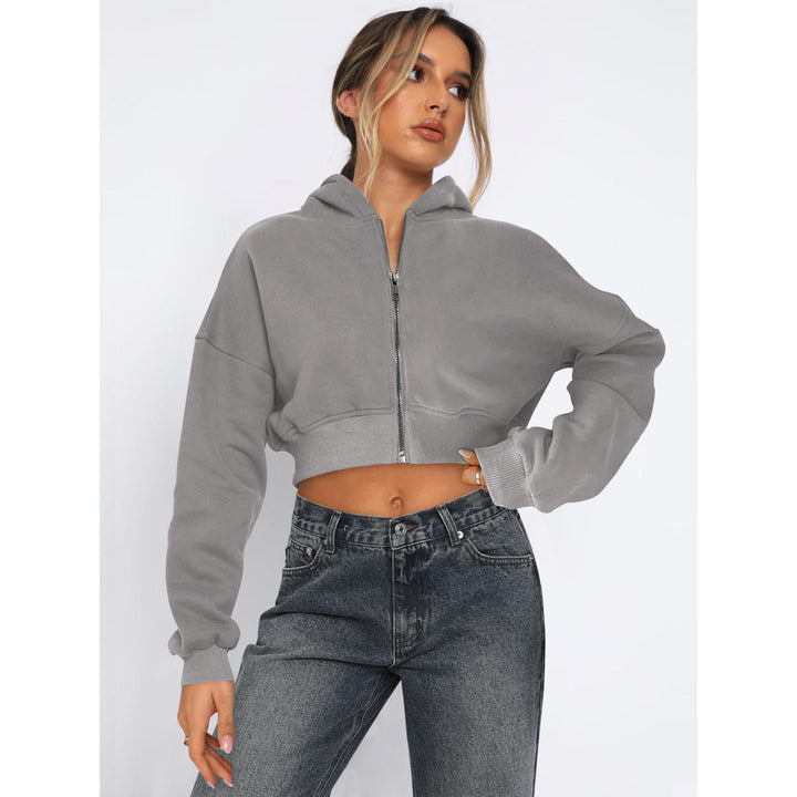 Women Lightweight Crop Open Front Jacket