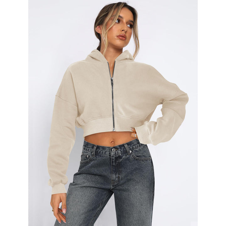 Women Lightweight Crop Open Front Jacket