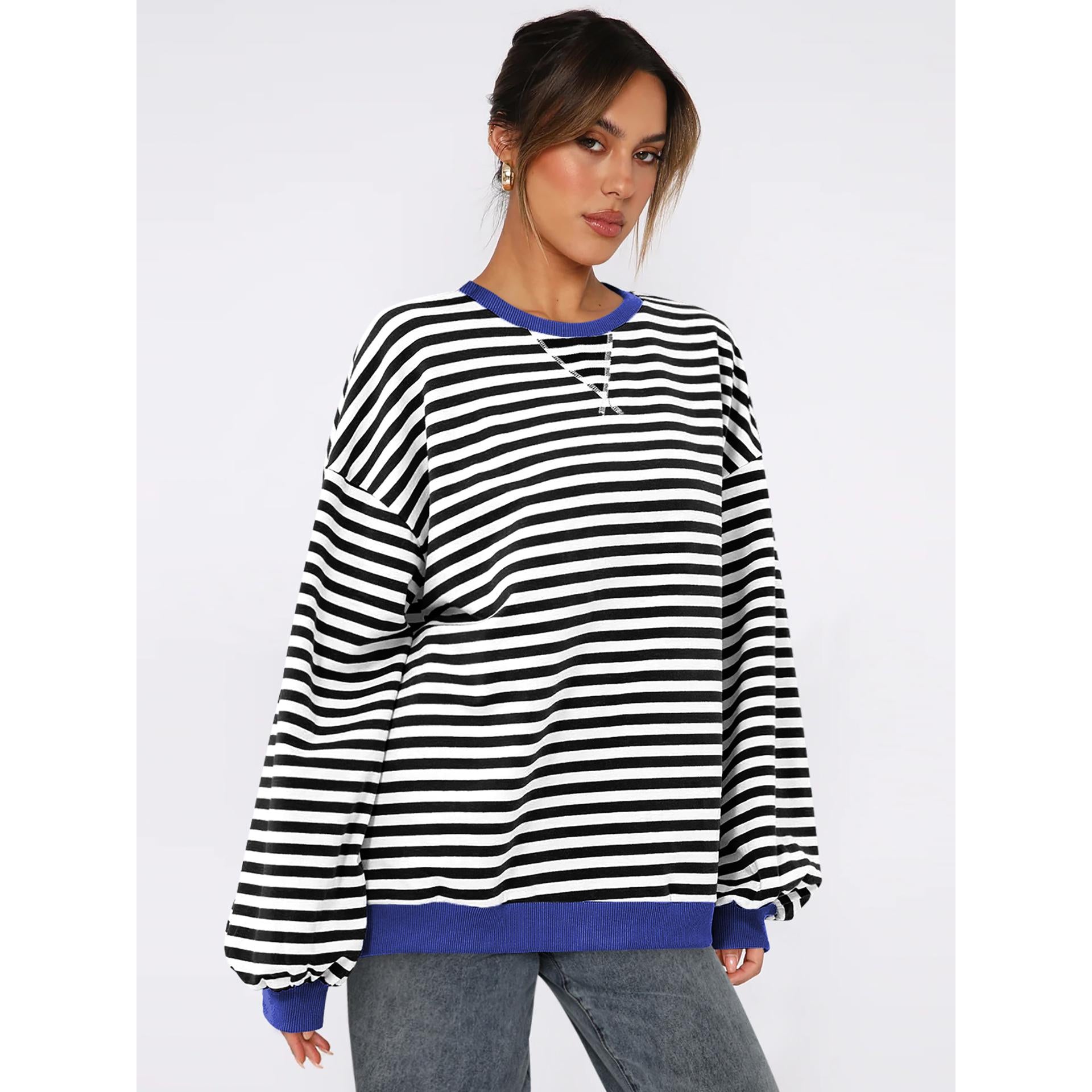 Women Striped Sweatshirt