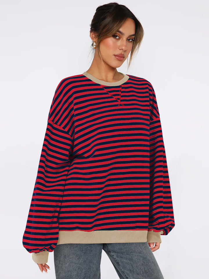 Women Striped Sweatshirt