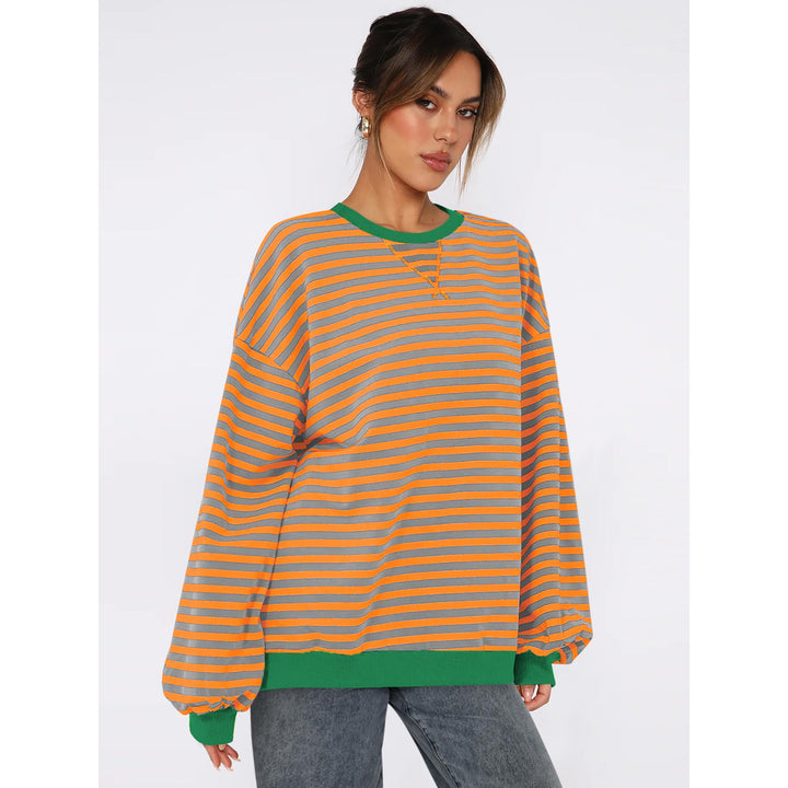 Women Striped Sweatshirt