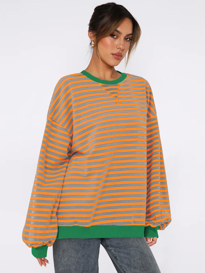 Women Striped Sweatshirt