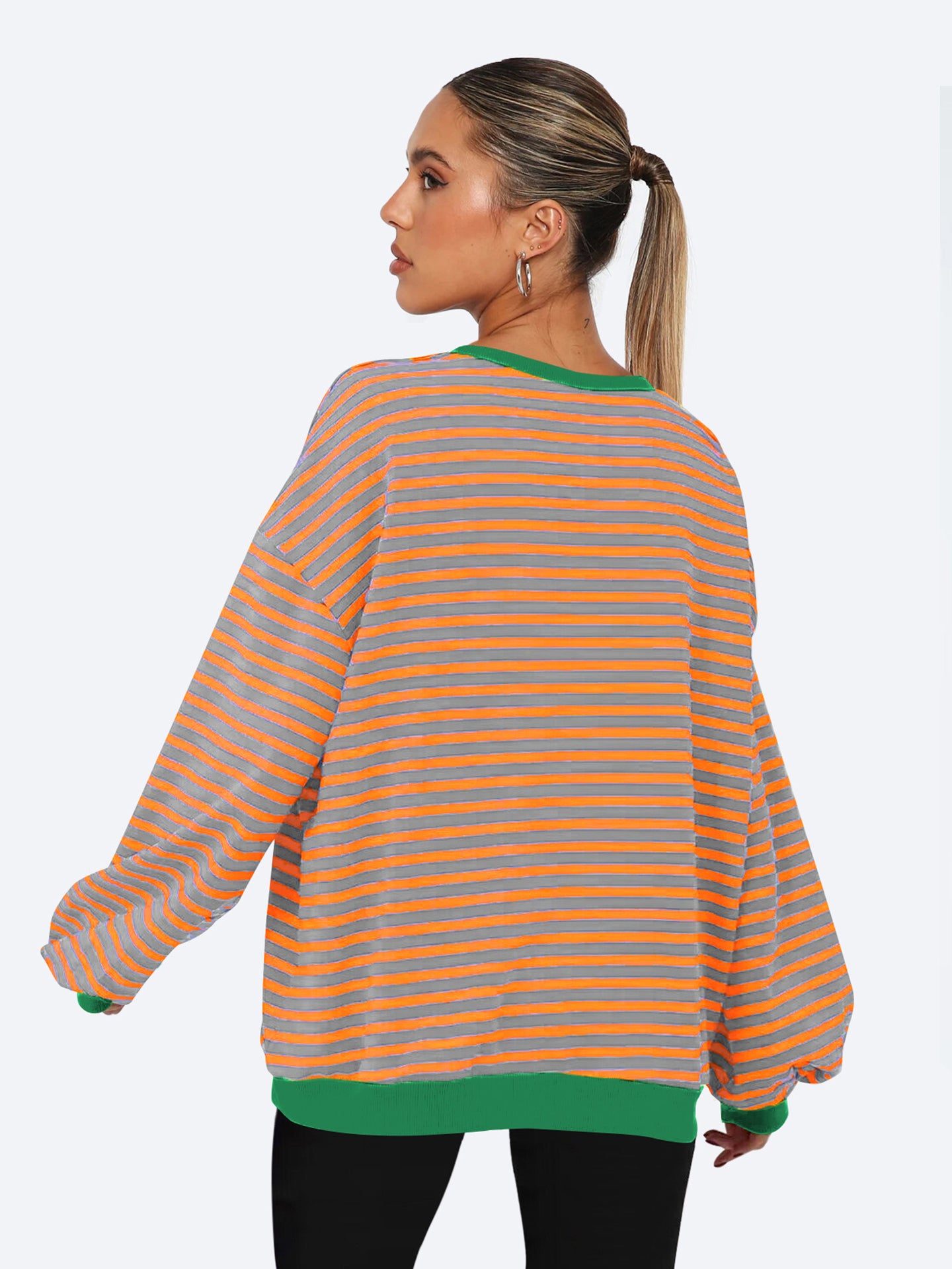 Women Striped Sweatshirt