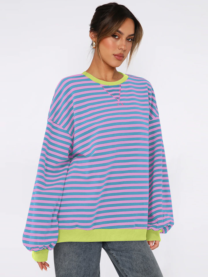 Women Striped Sweatshirt