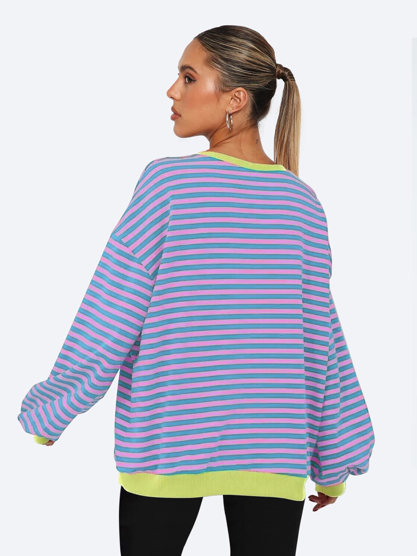Women Striped Sweatshirt