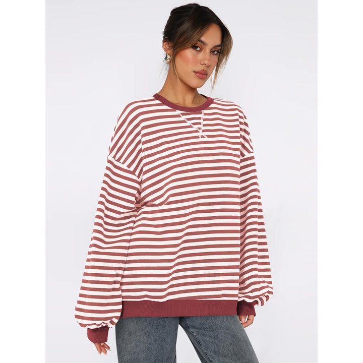 Women Striped Sweatshirt