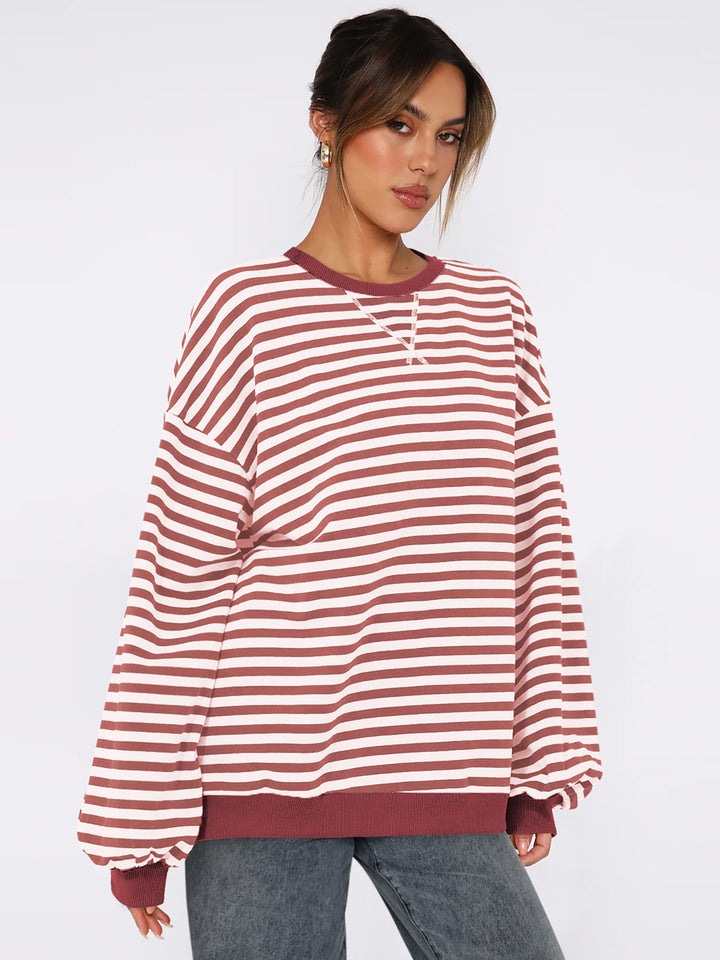 Women Striped Sweatshirt