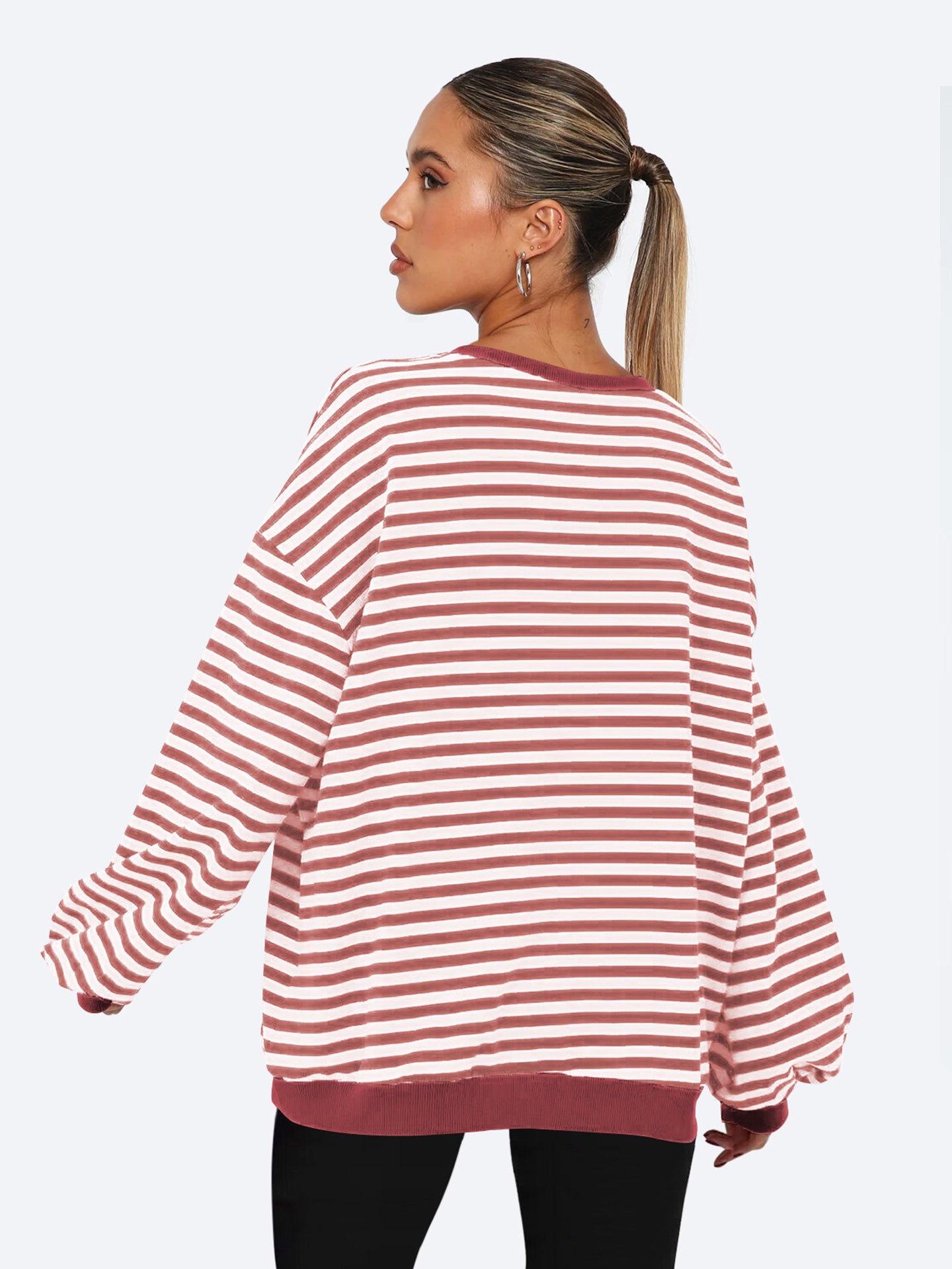 Women Striped Sweatshirt