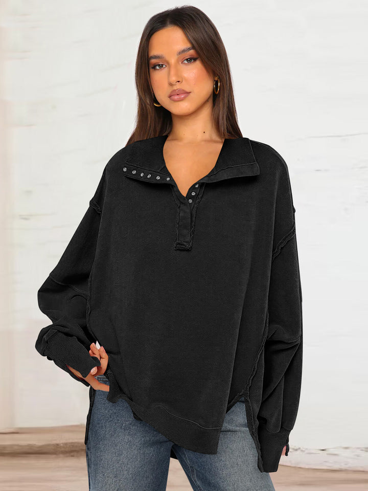 Women Solid Sweatshirt