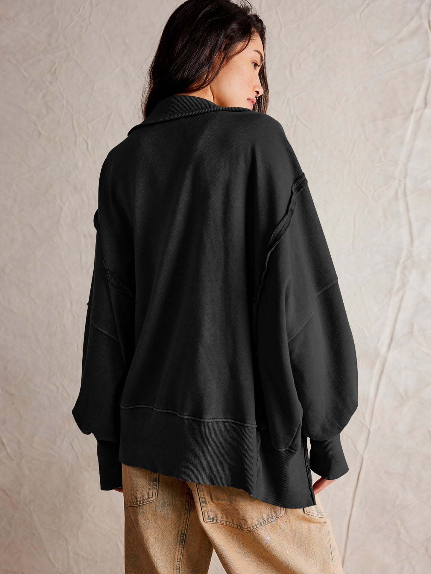 Women Solid Sweatshirt