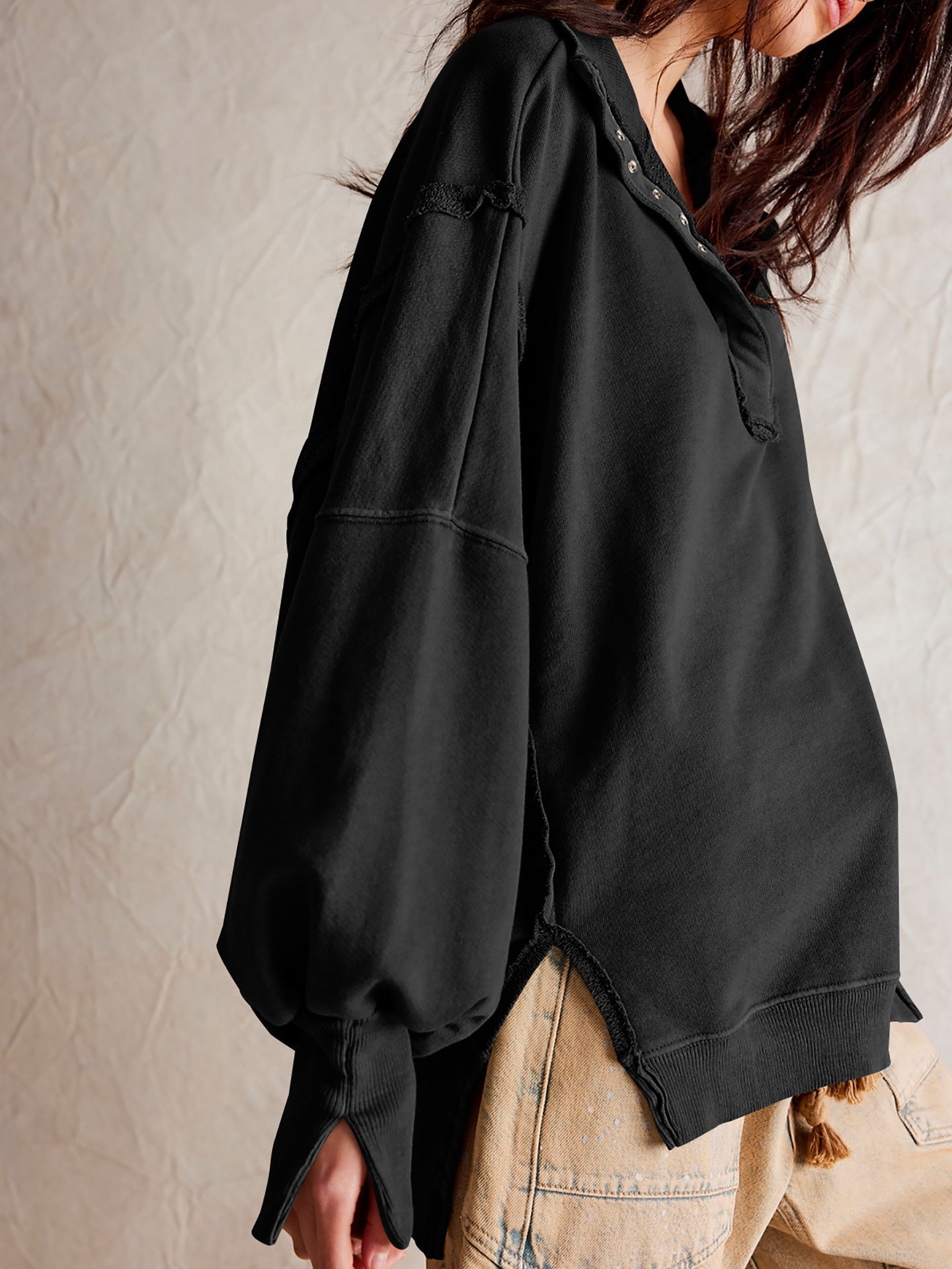 Women Solid Sweatshirt