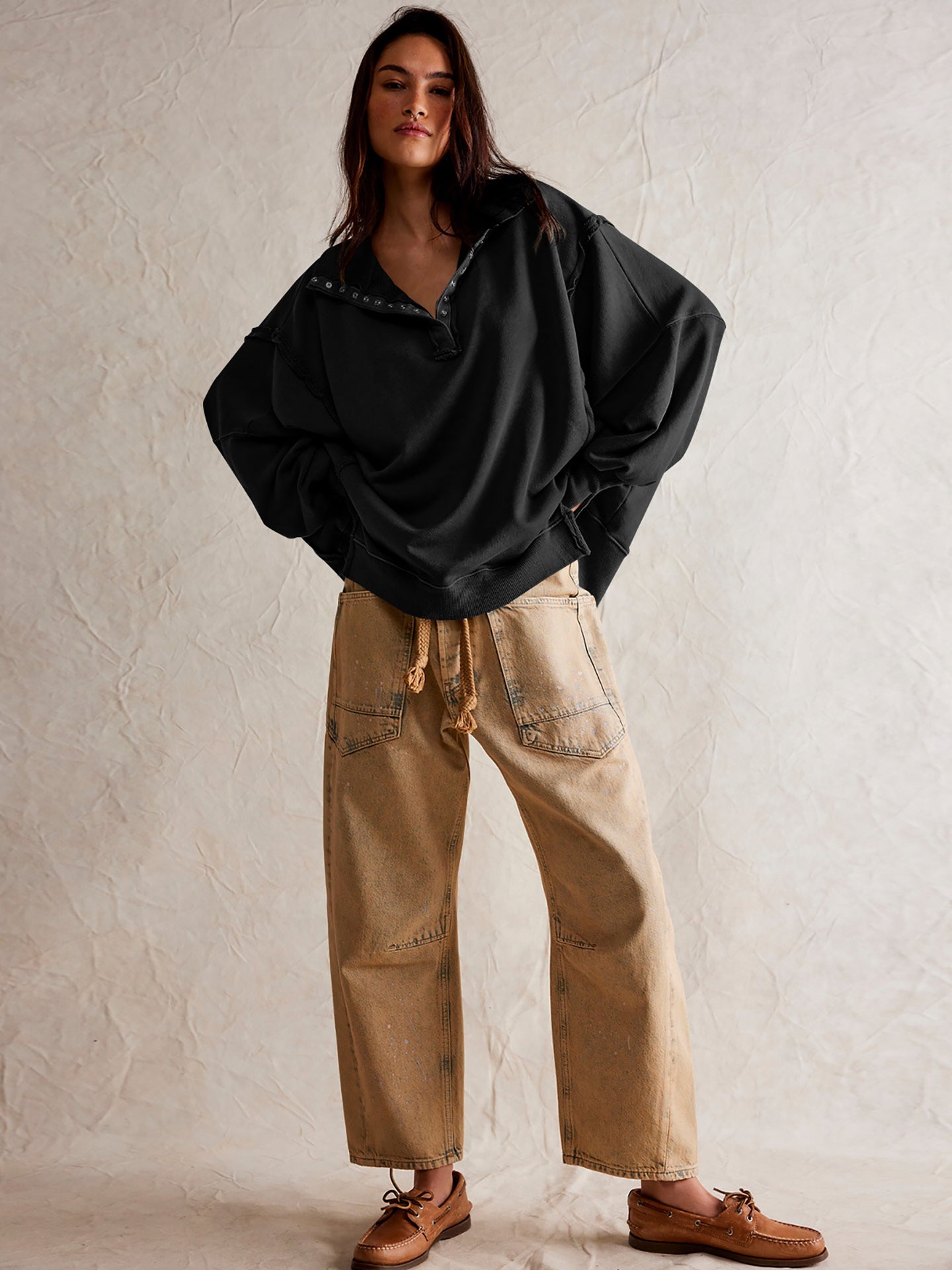 Women Solid Sweatshirt