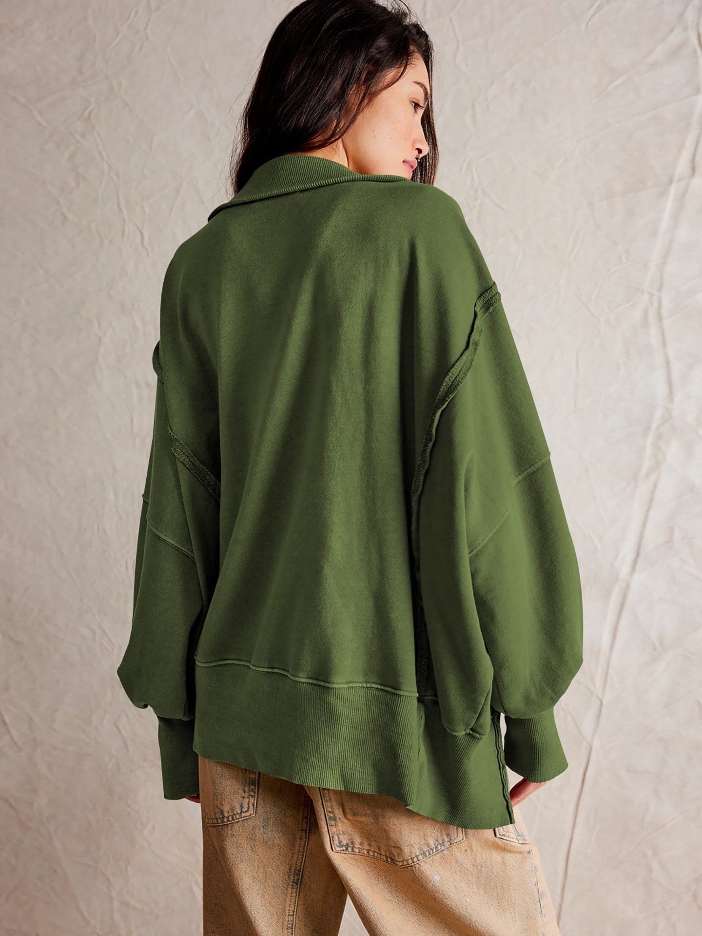 Women Solid Sweatshirt