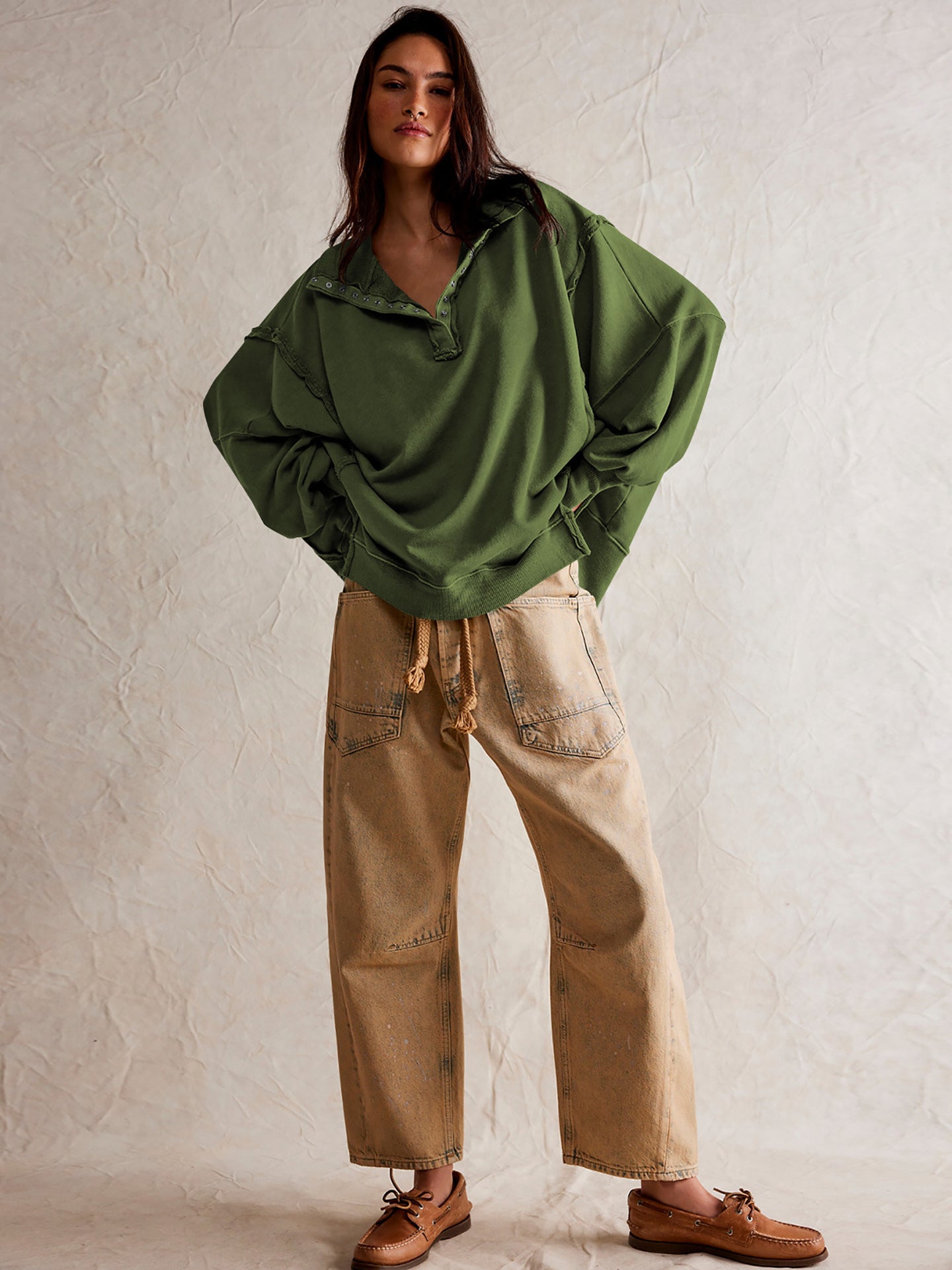 Women Solid Sweatshirt