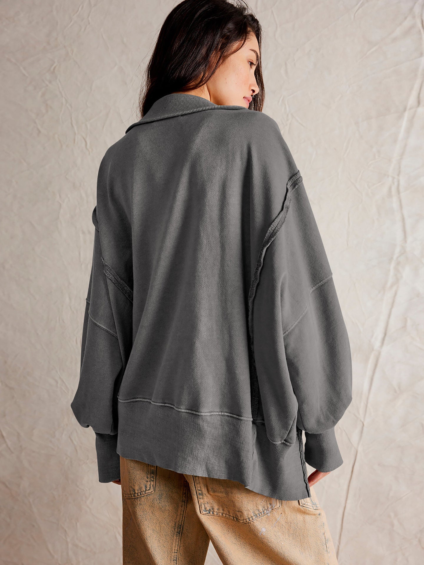Women Solid Sweatshirt