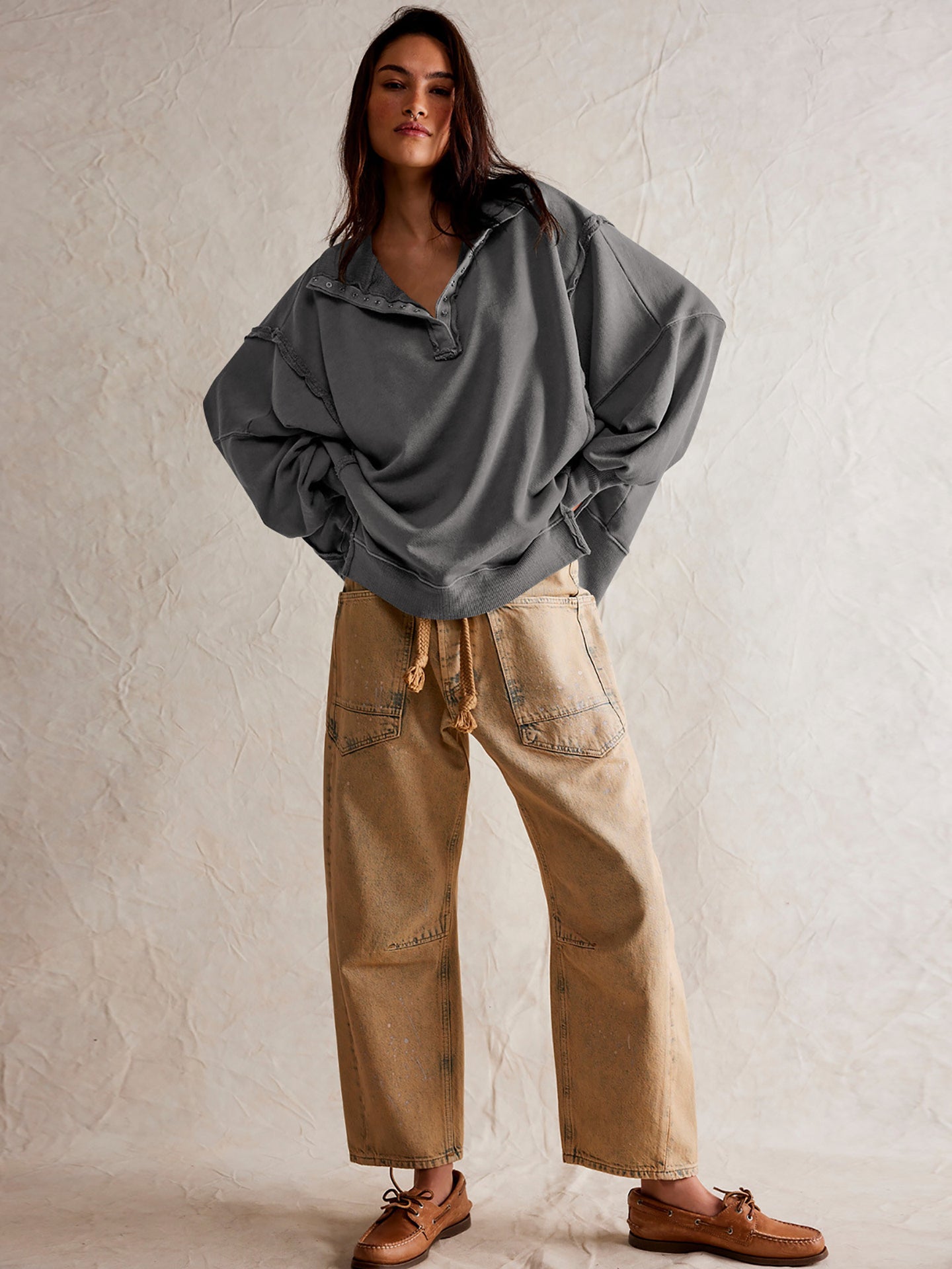 Women Solid Sweatshirt