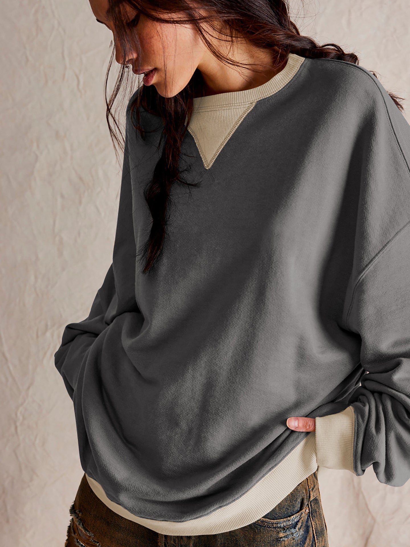 Women Solid Sweatshirt