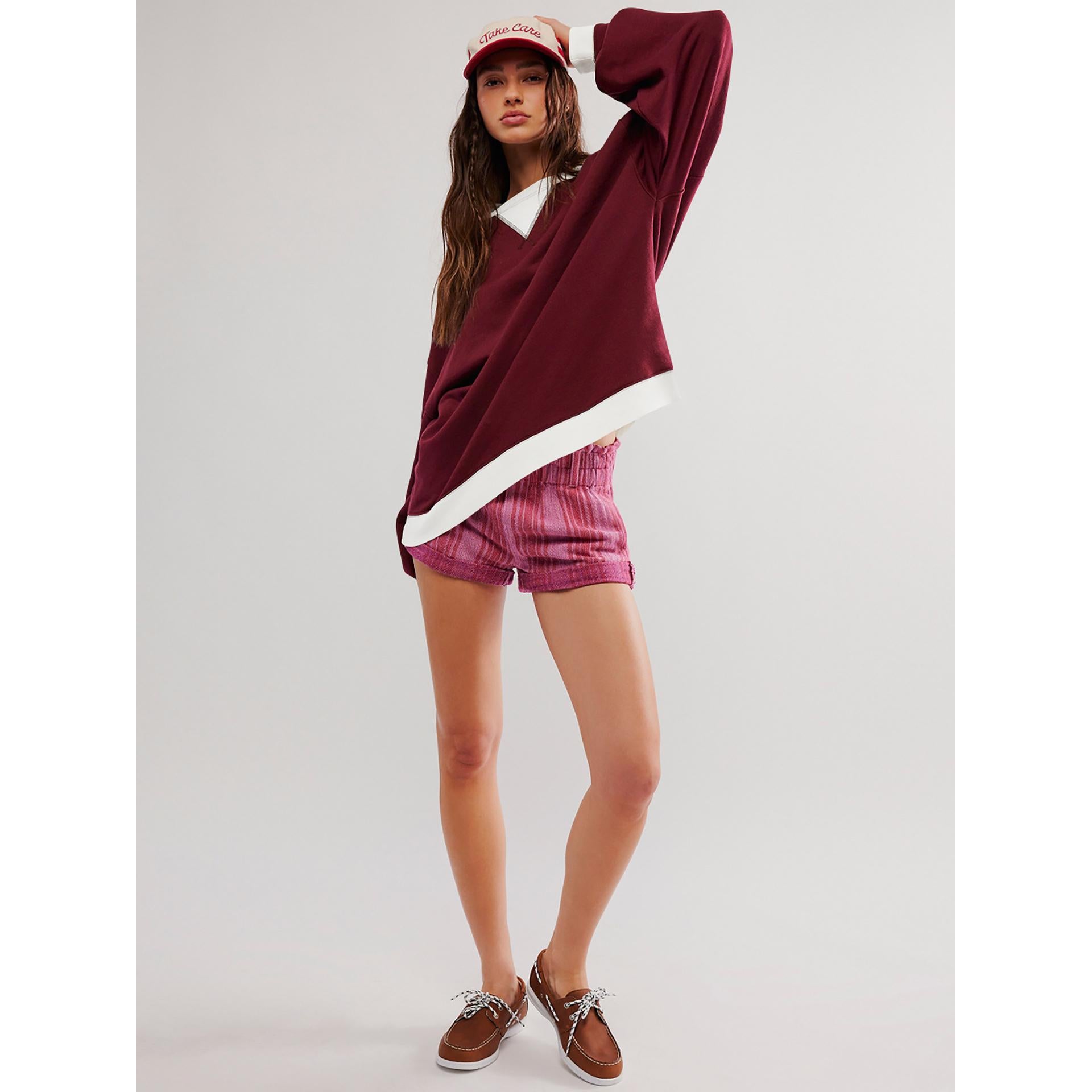 Women Round Neck Solid Sweatshirt