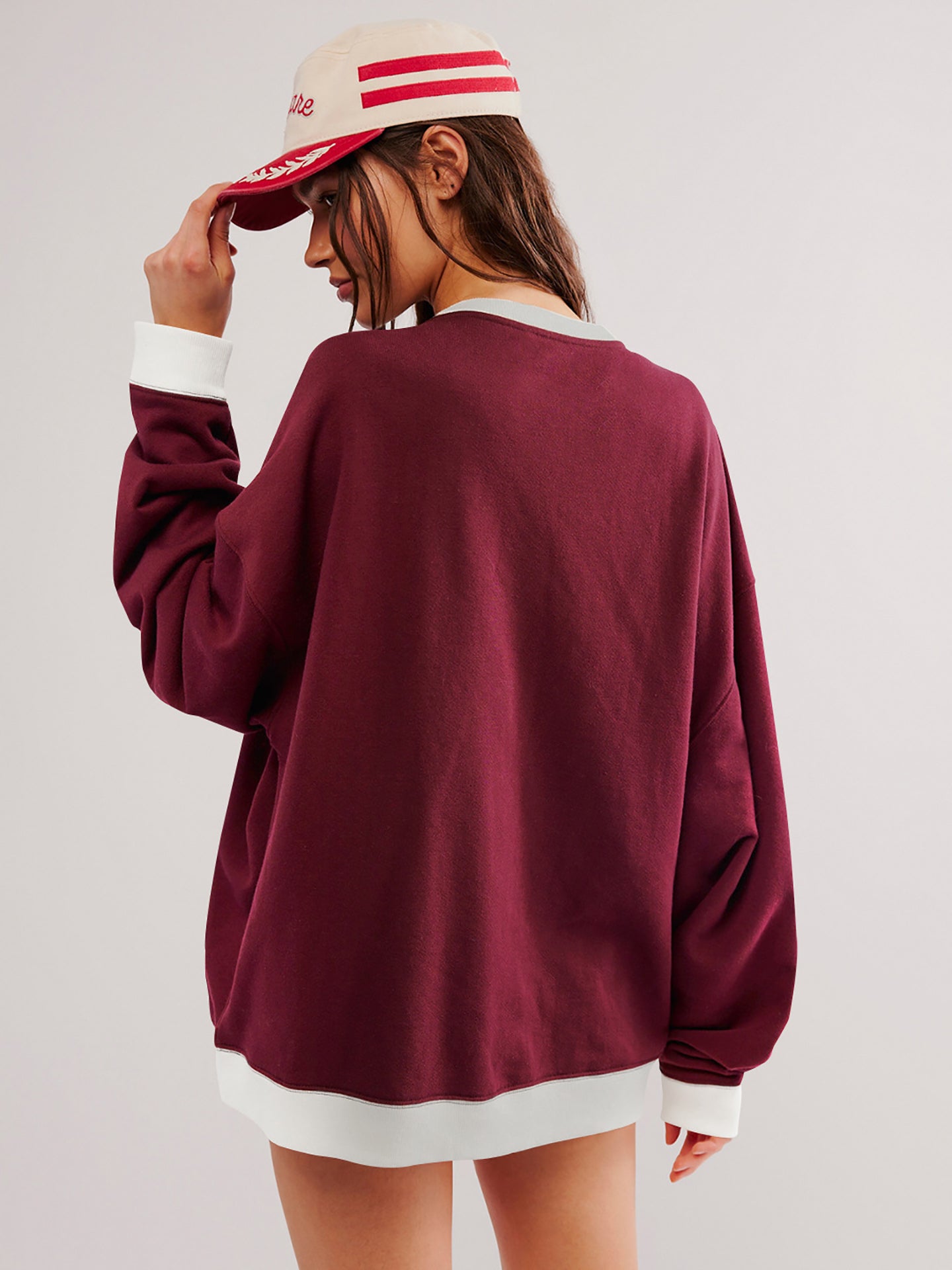 Women Round Neck Solid Sweatshirt