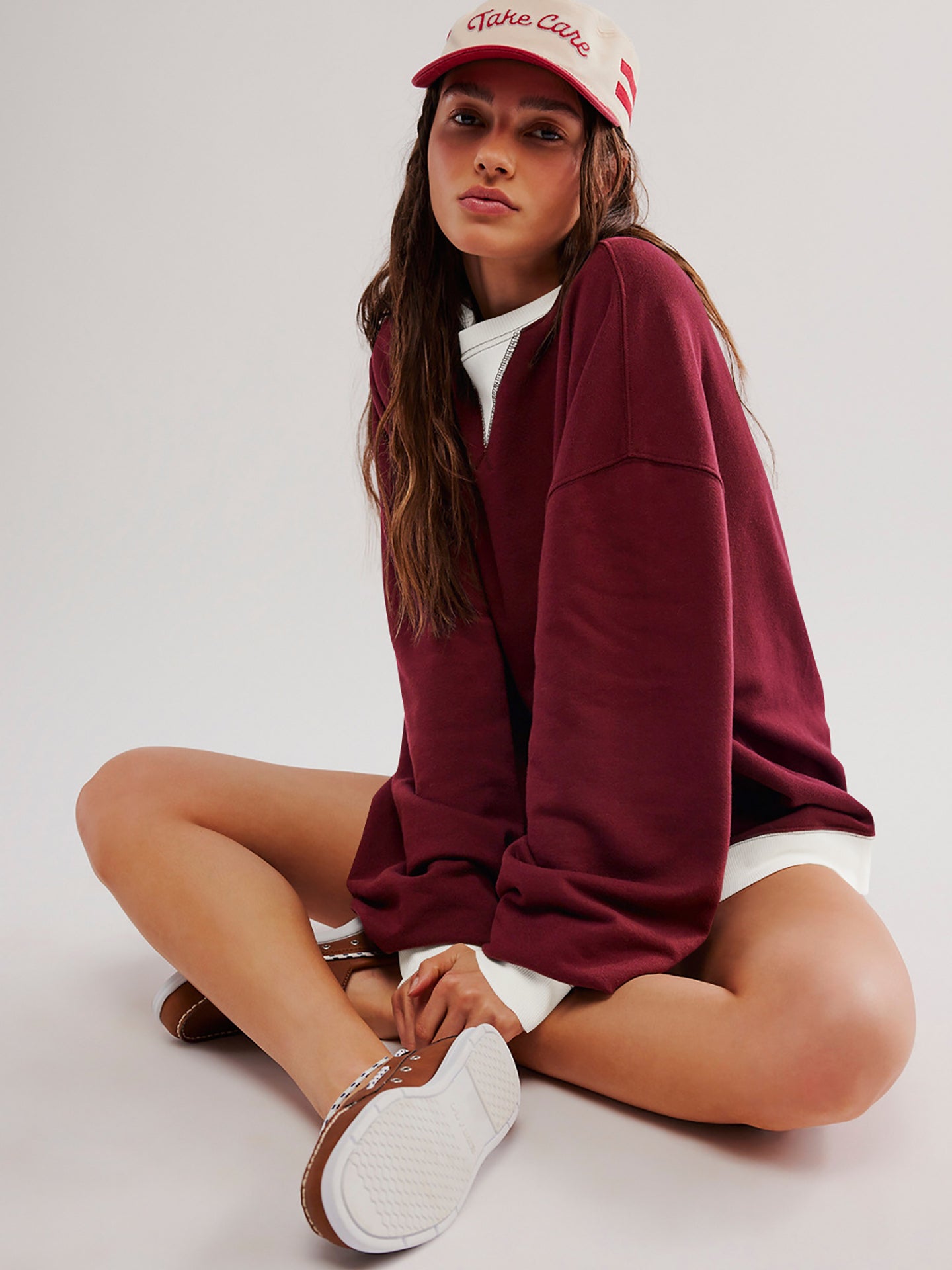 Women Round Neck Solid Sweatshirt