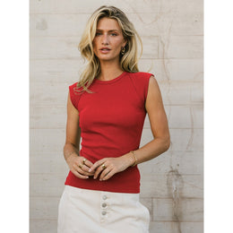 Round Neck Cap Sleeves Regular Top