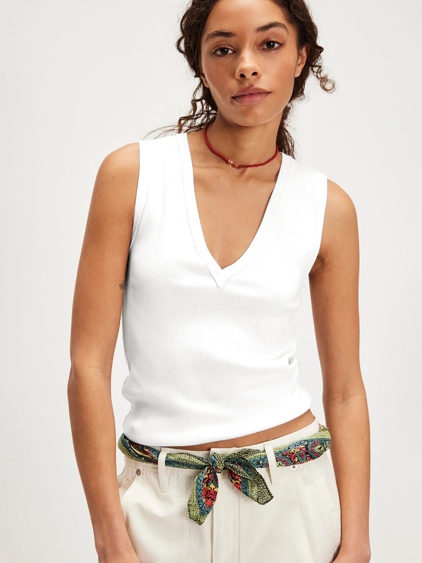 Women V neck Tank Top