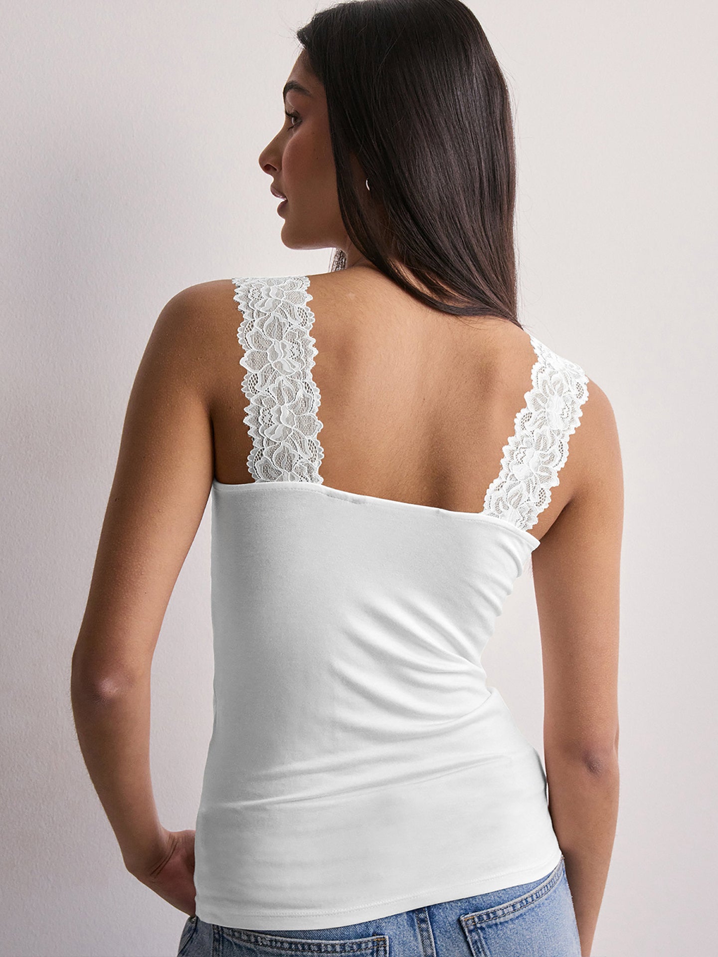 Women Shoulder Straps Crop Top