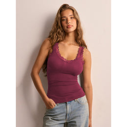 Lace Inserts Fitted Top