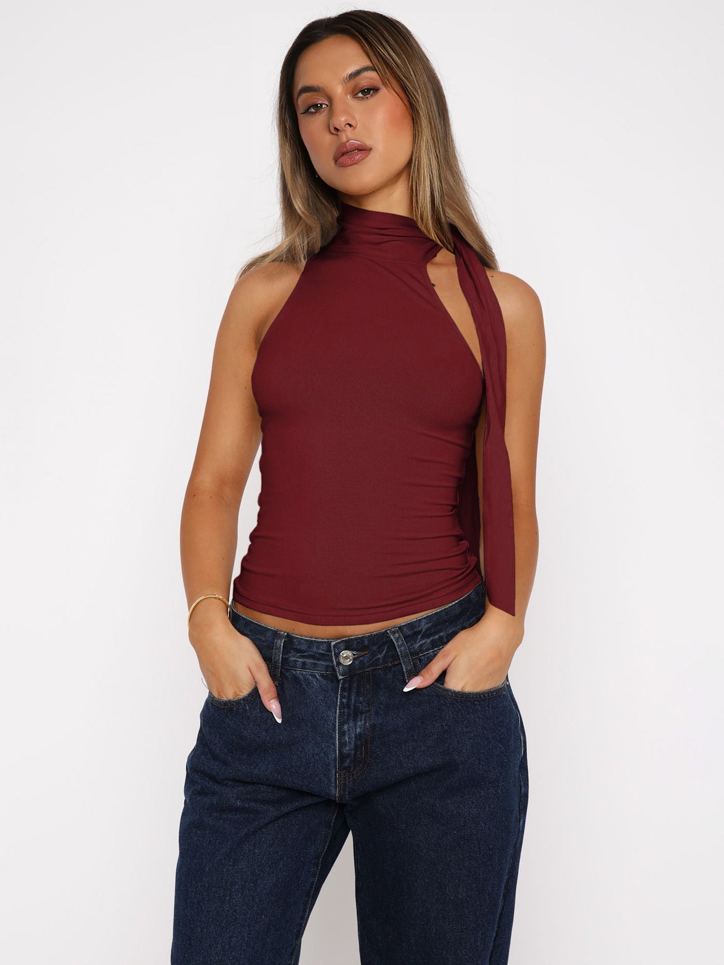 Halter Neck Tank Crop Top