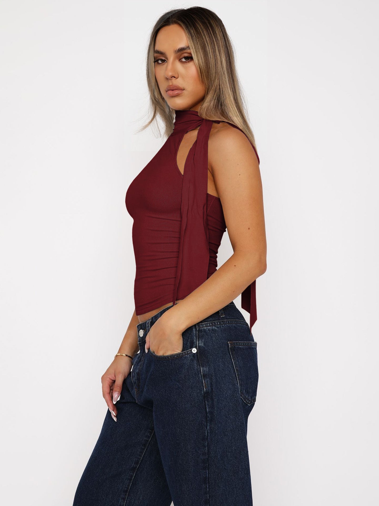 Halter Neck Tank Crop Top