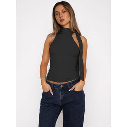 Round Neck Fitted Crop Top